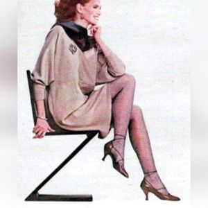 6 ft 1" up to 155lbs color light blue sheer panties and hose all in 1 1980's